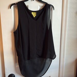 Maeve Black Tank Top with High-Low Hem sized‎ small